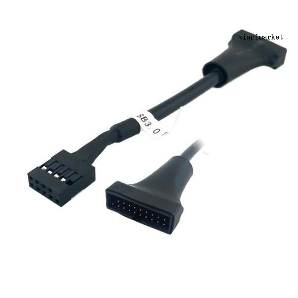 LOP_PC USB 2.0 9Pin Male to Motherboard 3.0 20Pin Female Adapter Cable Converter