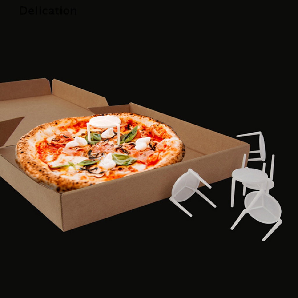 Set 100 Giá Đỡ Ba Chân Bằng Nhựa Màu Trắng Giúp Tiết Kiệm Bánh Pizza