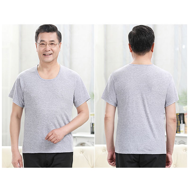 Set 2 Áo Sơ Mi Cotton Dáng Rộng Thời Trang Cho Đàn Ông Trung Niên