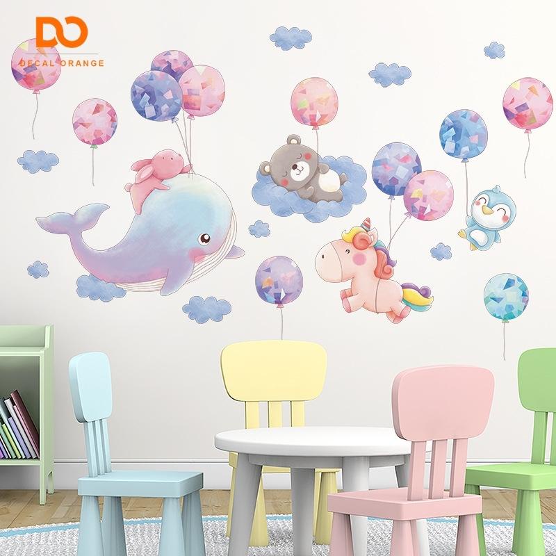 Decal dán tường hoạt hình cho bé Orange xứ sở thần tiên trang trí phòng ngủ tủ quần áo