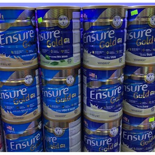  Sữa bột Ensure Gold 850g hương Vani/ Trà Xanh/ Cà phê/ Lúa Mạch Ít Ngọt