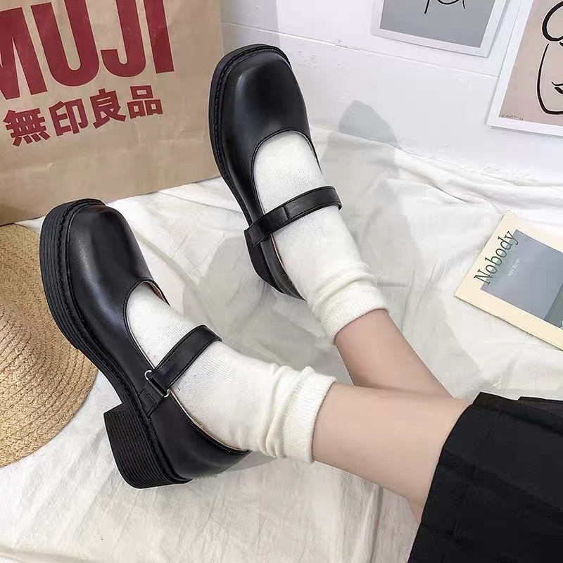 Giày búp bê có quai Mary Jane vintage học sinh Yannie Lolita - Yannie