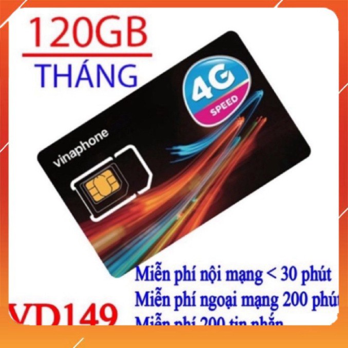 ƯU ĐAI DUY NHAT [Miễn phí 1 năm] SIM 4G Vinaphone VD149 4GB/ngày, Gọi Nội Mạng 30 Phút ,Ngoại Mạng 200 phút ƯU ĐAI DUY N