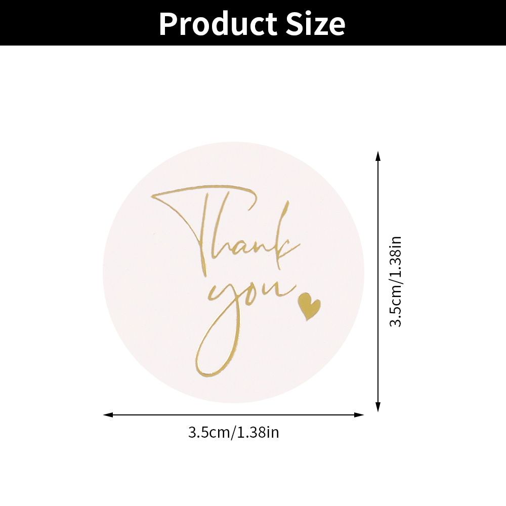 120 Miếng Dán Trang Trí Hình Tròn 1.37 Inch In Chữ Thank You Diy