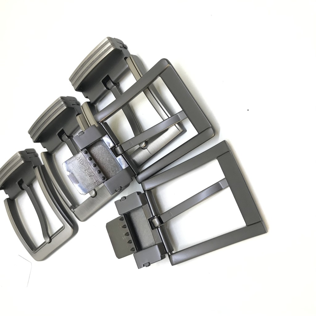 Mặt khóa - đầu khóa thắt lưng nam kim kẹp bảng 4cm màu chì_họa tiết ngẫu nhiên
