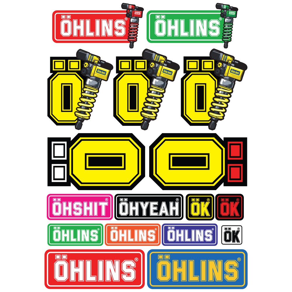 Bộ Tem Logo Dán Xe Máy - Sticker Dán Xe