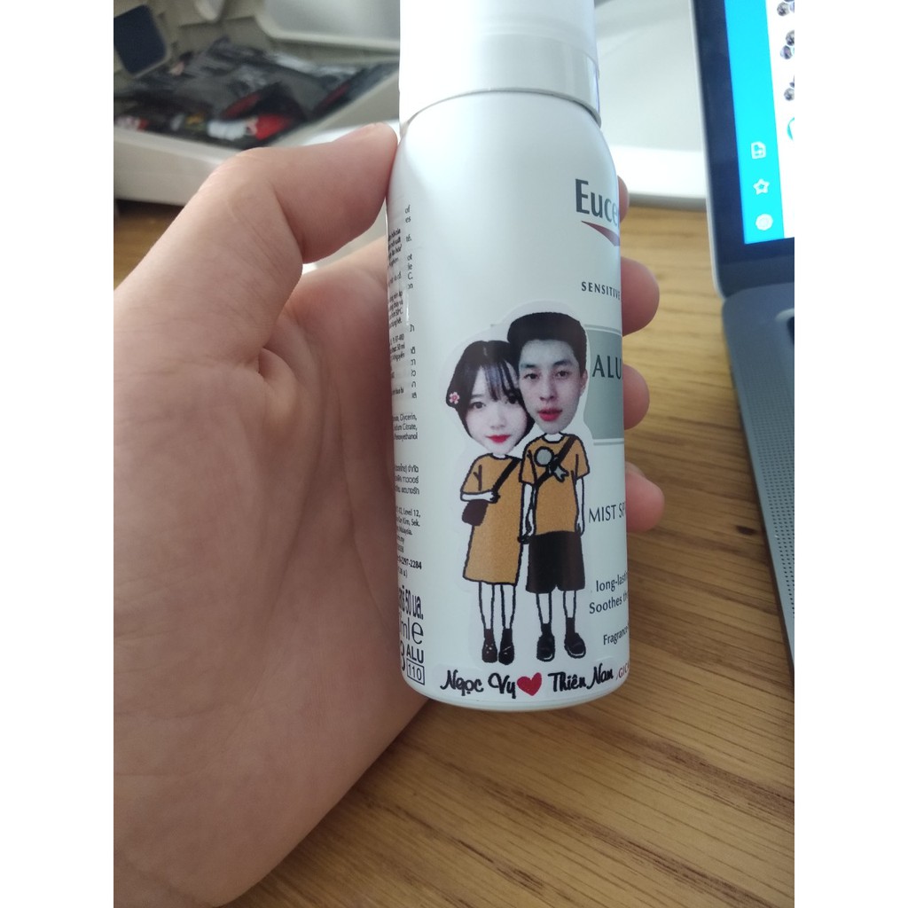 In sticker cặp đôi tình yêu Sheldon theo yêu cầu siêu cute, chống nước, không bong tróc,bay màu dán lên mũ bảo hiểm,máy