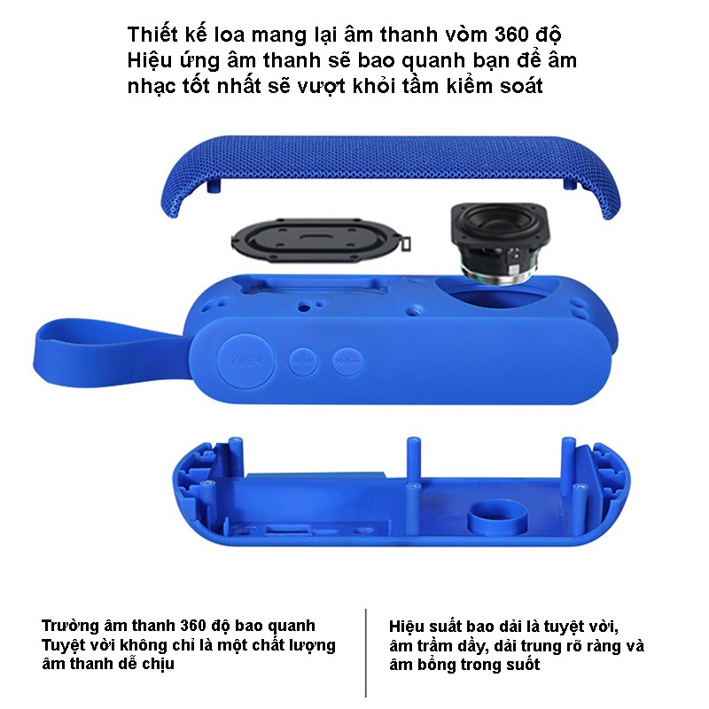 Loa Bluetooth KAYINUO Q106 Thẻ loa Bluetooth không dây di động 3D Loa siêu trầm âm thanh nổi hiện đại