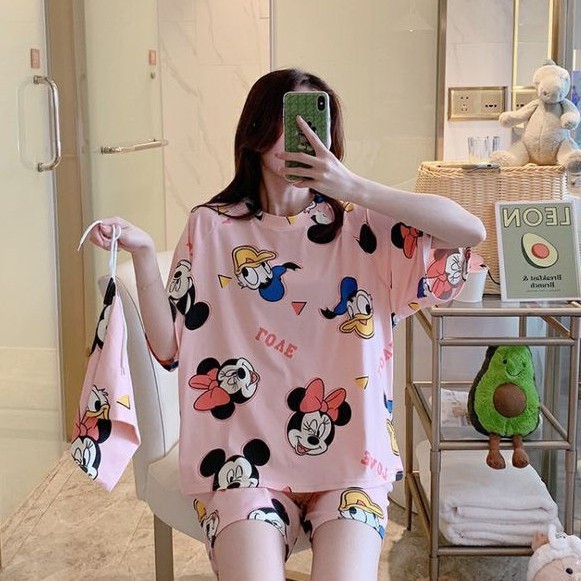Set Đồ Ngủ Icon Zoo - Rere.Store [FREESHIP] - Bộ áo cộc quần cộc mặc nhà form rộng oversize Ulzzang | BigBuy360 - bigbuy360.vn