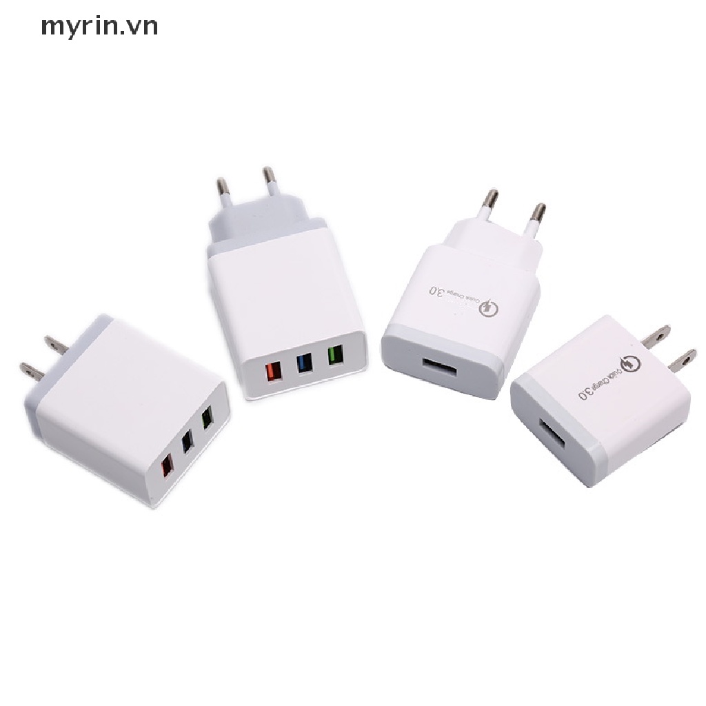Cốc Sạc Nhanh USB 3.0 18W Phích Cắm US / EU Tiện Dụng
