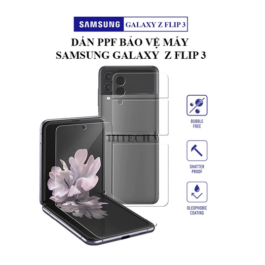 Dán màn hình Samsung Z Flip 3 -Z Flip 4 full màn dẻo trong suốt PPF tự phục hồi vết xước–Dán dẻo Samsung Galaxy Z Flip 3