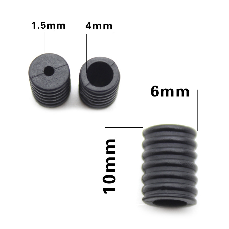 Nút nhựa silicon mềm điều chỉnh dây đeo khẩu trang màu trắng và đen tiện dụng