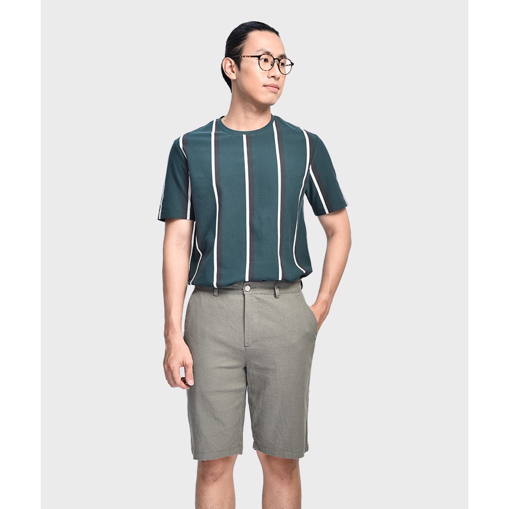 Quần short Routine thời trang QS253013 - Quần short nam linen (vải đũi)