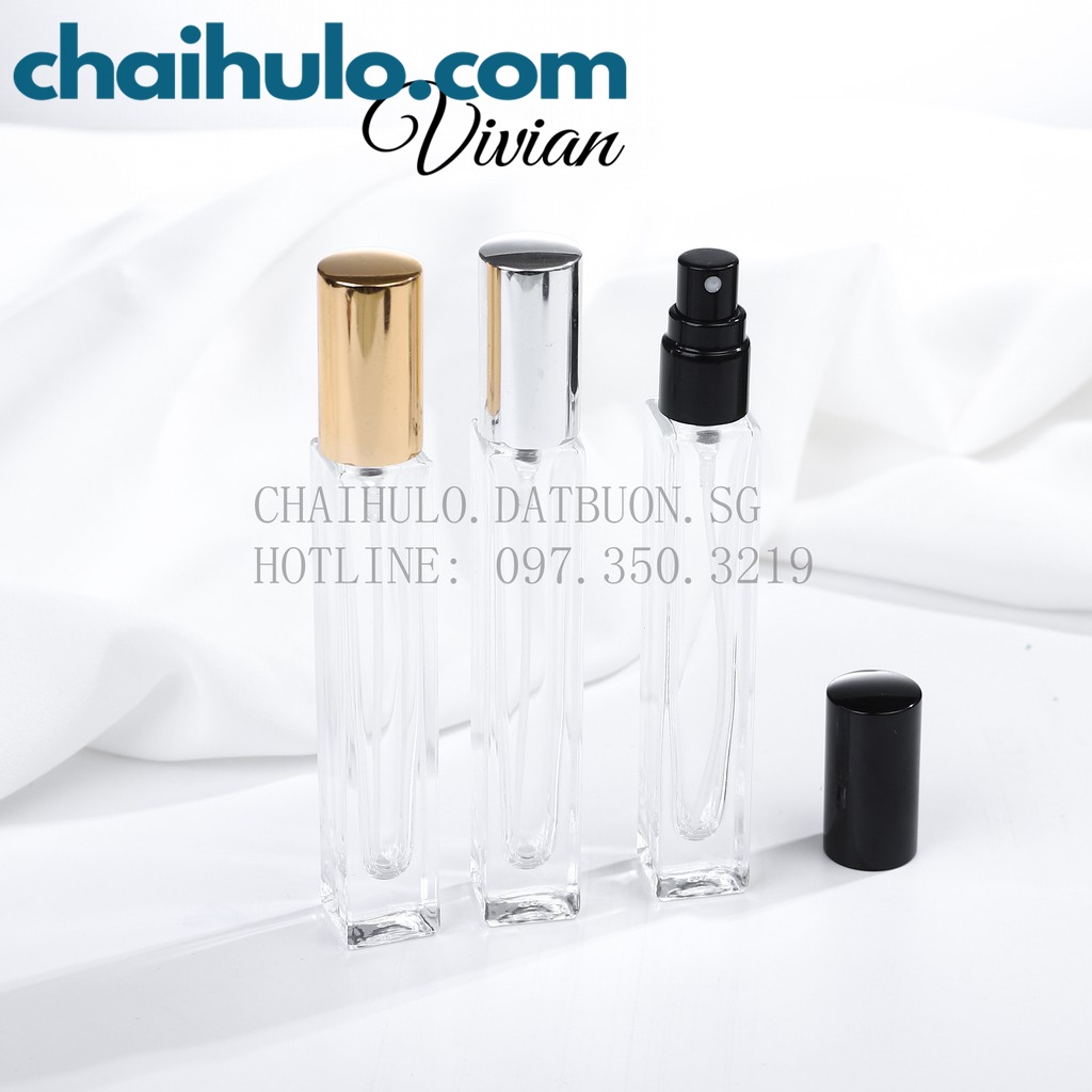 [Sỉ từ 10k] Chai Chiết Nước Hoa 10ml, chai xịt phun sương thân thuỷ tinh dày đẹp, chất lượng cao