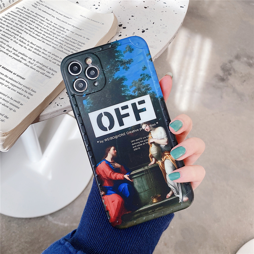 Ốp điện thoại in logo OFF-WHITE thời trang cho Iphone12 Mini 11 Pro Max 7 / 8plus Se2020 X / Xs Xr Xsmax | BigBuy360 - bigbuy360.vn