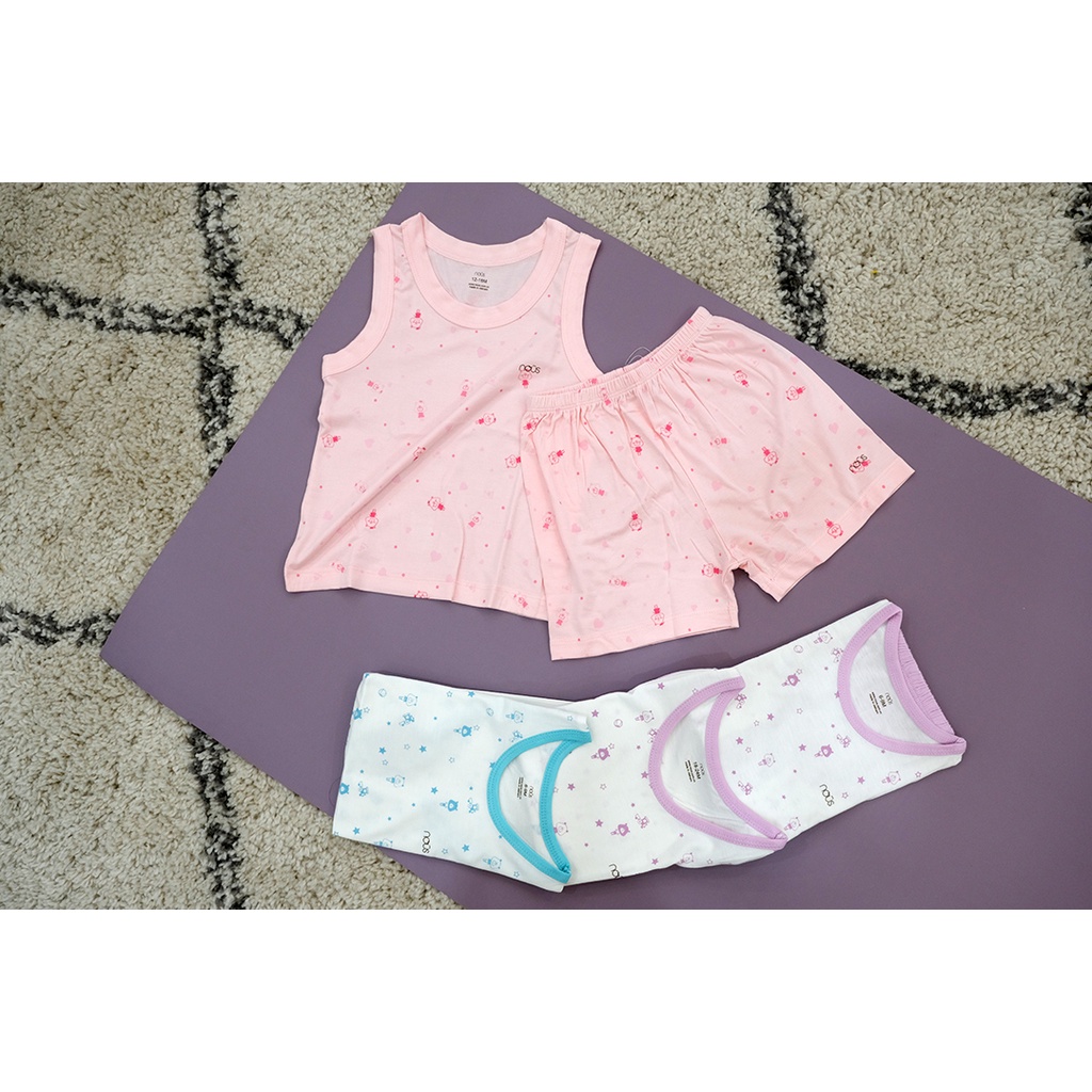 Bộ ba lỗ Nous nhiều màu cho bé từ sơ sinh - Lebebee