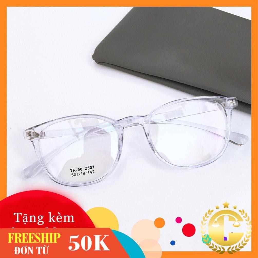 Gọng kính tròn bầu 2331 -gọng kính giả cận thời trang nhận cắt mắt cận viễn loạn