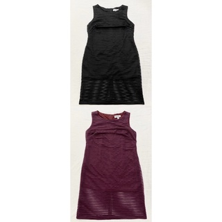 Đầm thun ren  sọc ngang 2 lớp Shelby & Palmer - Thanh lý vnxk