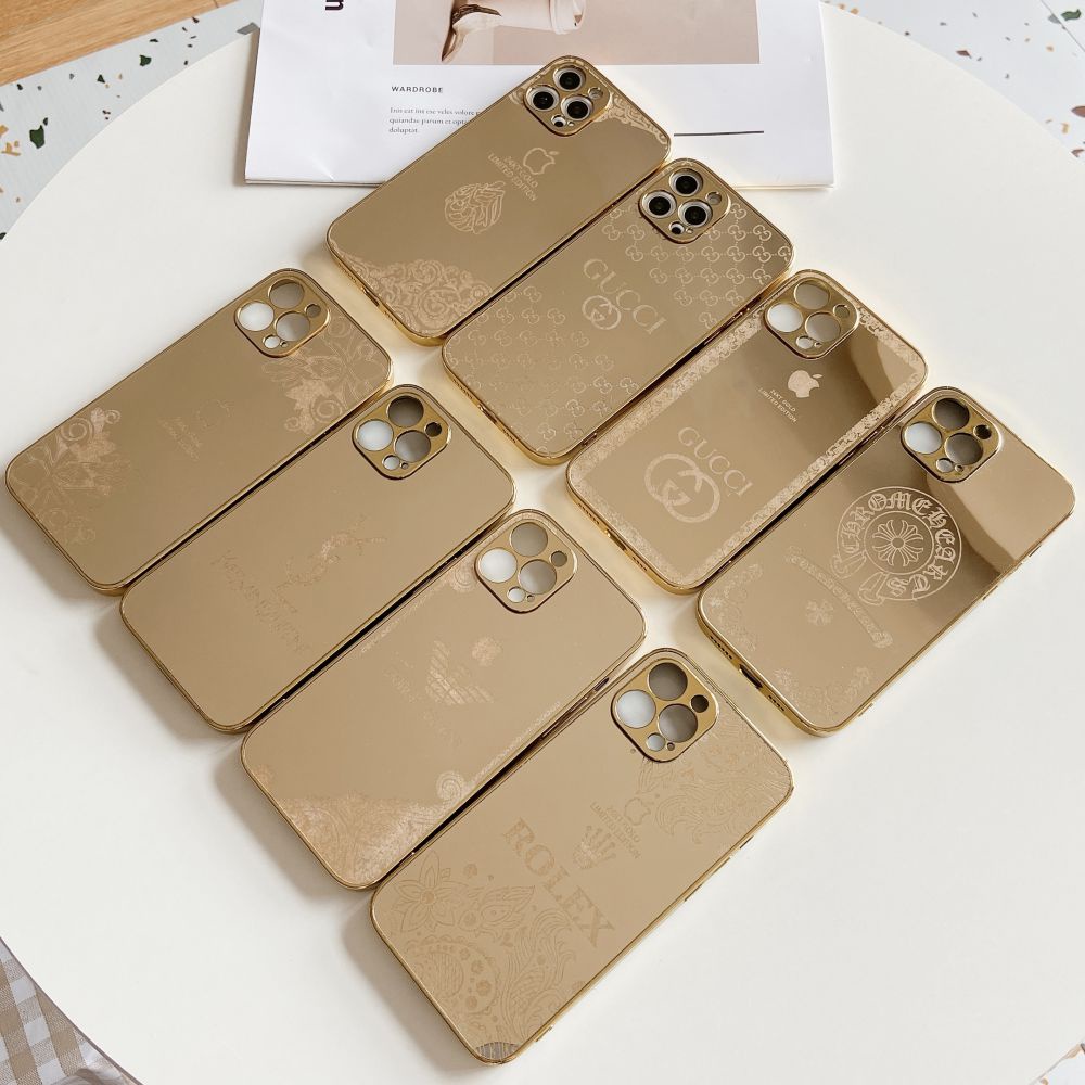 Ốp điện thoại mạ màu vàng 6D thời trang thích hợp cho IPhone 13 13Pro max 12 12Promax 11 11Promax