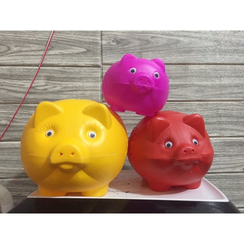 Lợn nhựa đút tiền Song Long các cỡ