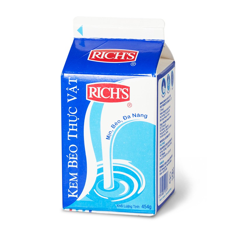 Kem béo thực vật Rich's ICEHOT hộp 454g - Kem Base, On-top, Kem béo vị sữa