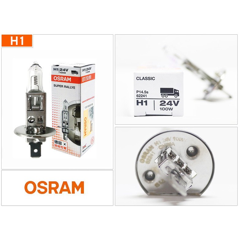 Bóng Đèn Pha Ô Tô OSRAM Chân H1, H3, H4, H7 - 24V 100W