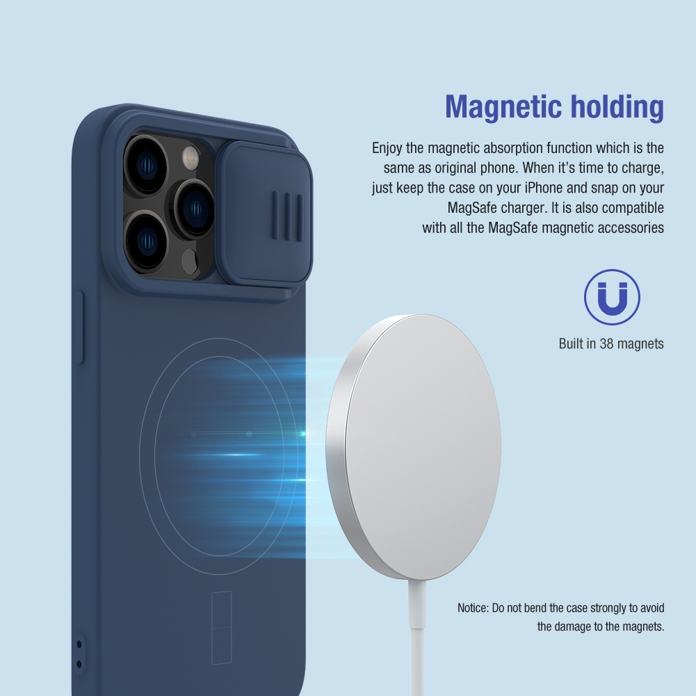 Ốp Điện Thoại Nillkin Bằng Silicon Chống Sốc Có Nắp Trượt Bảo Vệ Camera Cho iPhone 14 Pro Max