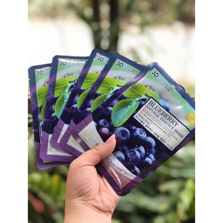Combo 10 miếng mặt nạ việt quất 3D Hàn Quốc