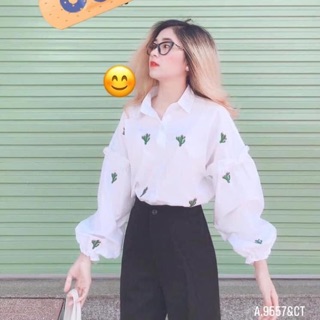 Áo sơmi xương rồng dài tay - CT