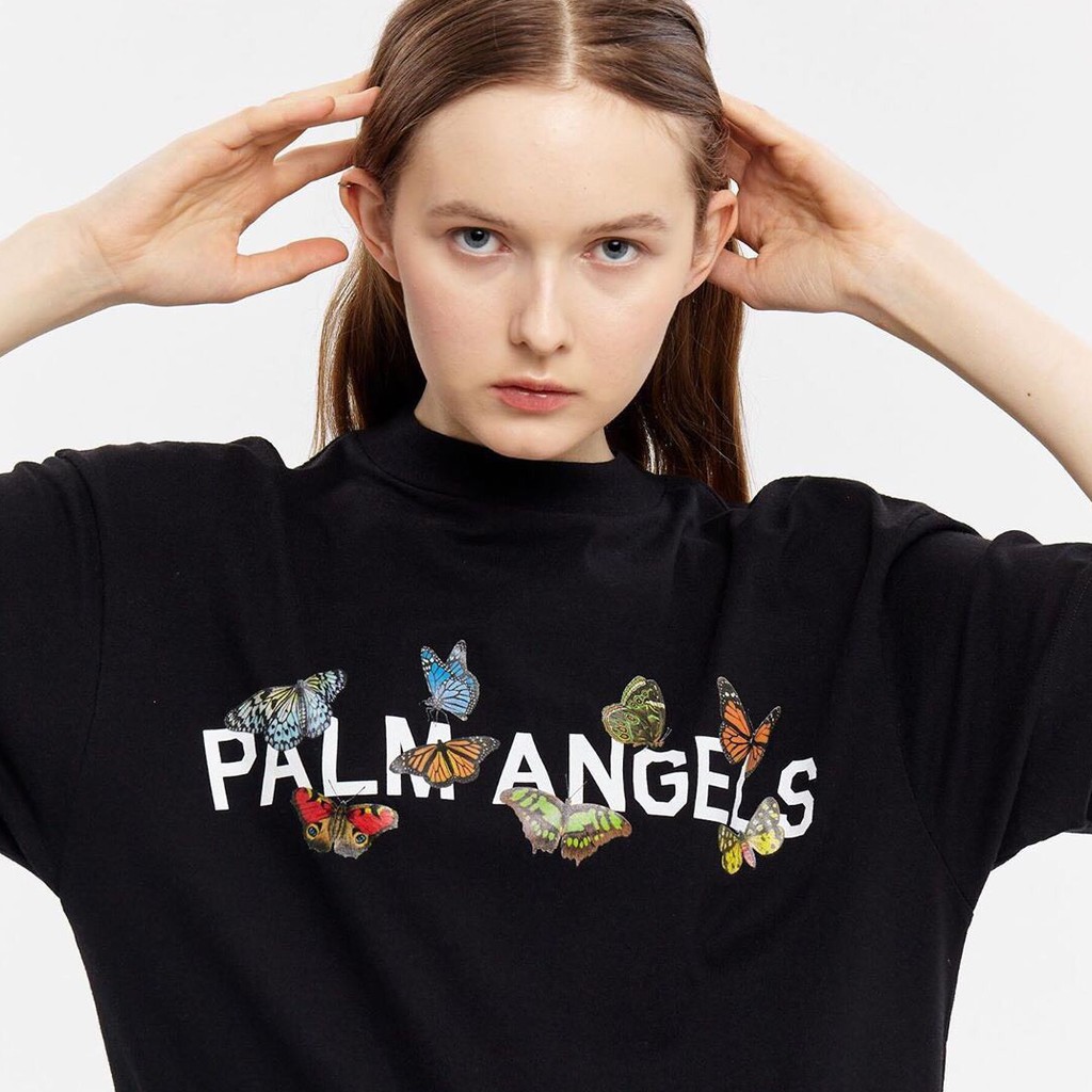 Áo thun nữ PALM ANGEL 20SS BUTTERFLY , áo thun form rộng tay lỡ cực cá tính chất