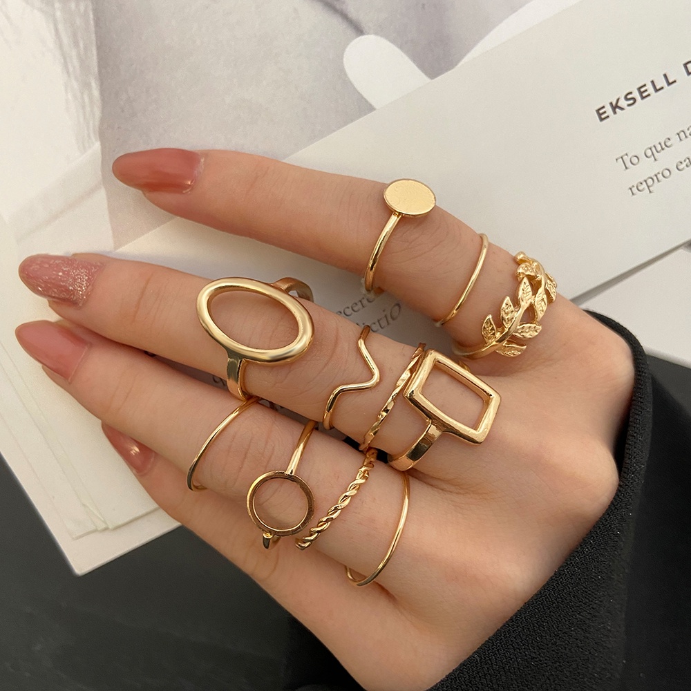 Set 11 Nhẫn Đeo Khớp Ngón Tay Thời Trang Cho Nữ