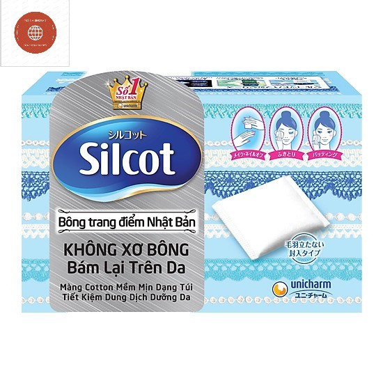 [CHÍNH HÃNG] Bông tẩy trang Silcot Unicharm hàng NỘI ĐỊA Nhật Bản