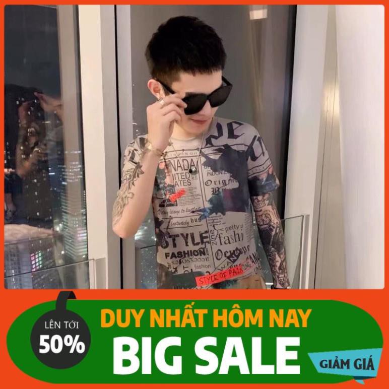 HOT HOT áo thun nam tay ngắn in hoạ tiết mèo vương miện in logo