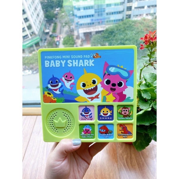 (Phiên bản mới)Sách nhạc Baby Shark Pinkfong mini sound pad-Sách âm thanh cho bé từ sơ sinh đến 4y