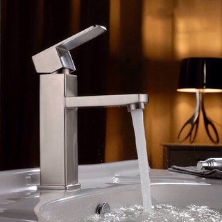 Vòi Lavabo Nóng Lạnh Inox 304- Vòi Nước Nóng Lạnh- Vòi Rửa Mặt Inox 304