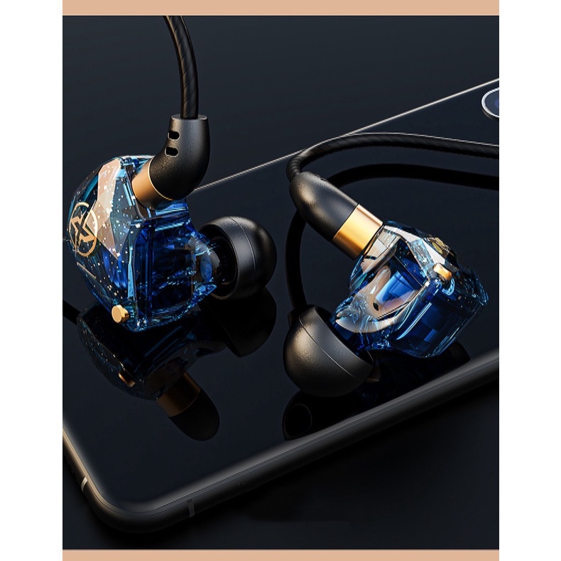 Tai Nghe Nhét Tai Có Dây ZIYOU X6 Premium, Chống Ồn Cực Tốt, Âm Thanh Super Bass, Có Mic Nghe Nhạc Chơi Game Điện Thoại