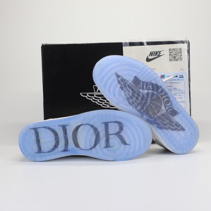 [Video tận cảnh-Cao Cấp]  Giày Thể Thao Dior Air Jordan 1 Low JD thấp xám. TG-Giày Humy