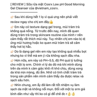SỮA RỬA MẶT COSRX LOW PH GOOD MORNING