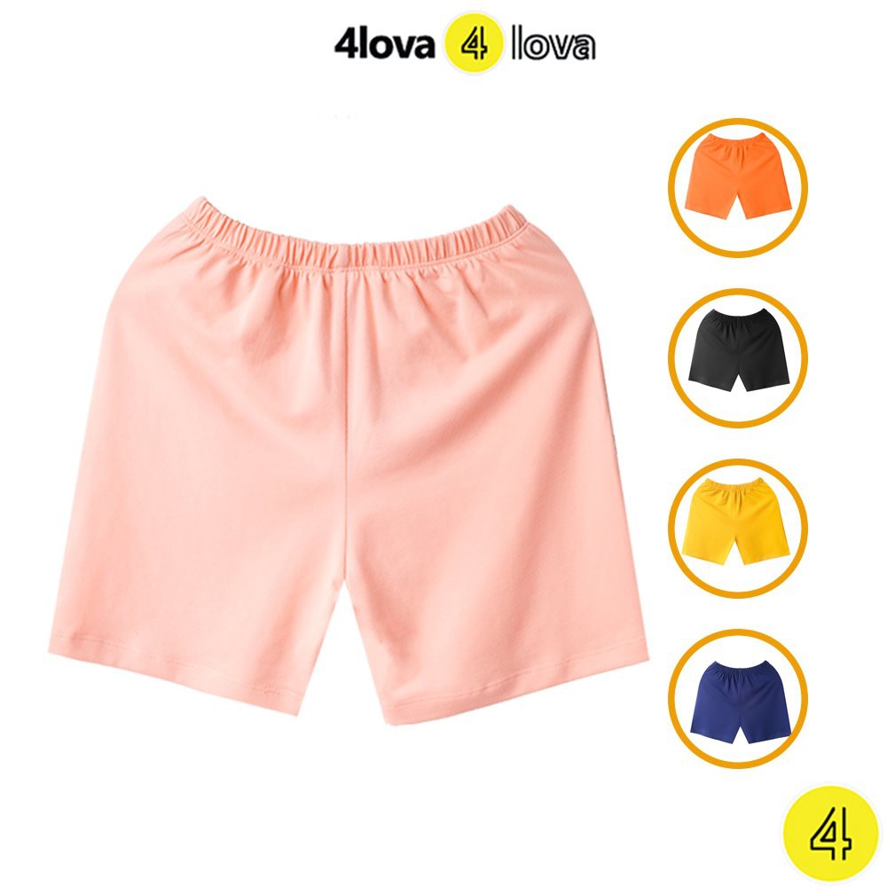 Quần đùi short thun chất cotton size đại cho bé 4LOVA chính hãng từ 28-44 kg KID082