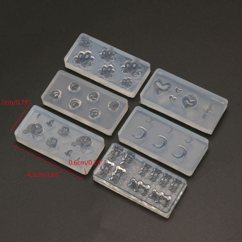 Set 6 Khuôn Trang Trí Móng Tay Nghệ Thuật Chuyên Dụng Chất Lượng Cao