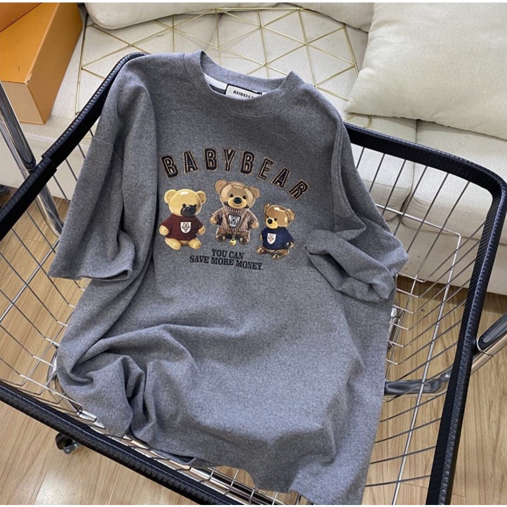 Áo Thun Gấu Babybear 3158 PEONYB Nữ [FREESHIP]  Phông form rộng tay lỡ in hình vintage, hssv cá tính Ulzzang