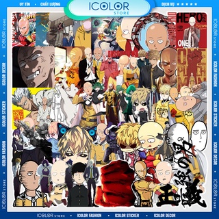 Sticker chủ đề One Punch Man chống nước, dán mũ bảo hiểm, vali, laptop 095