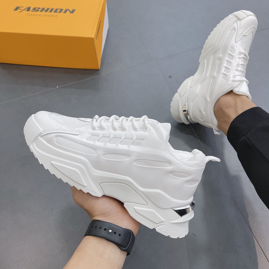 Giày thể thao Sneaker nam G64 màu trắng cao cấp hàng hiệu đế cao đẹp thời trang phong cách Hàn Quốc giá rẻ