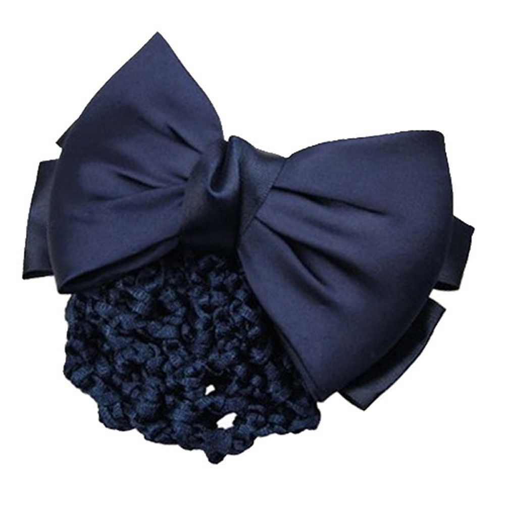 Kẹp Lưới Búi Tóc Đính Nơ Vải Satin Xinh Xắn
