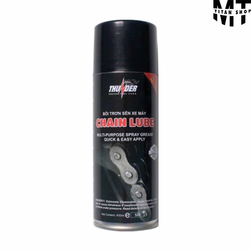 Chai Xịt Bôi Trơn Bảo Dưỡng Sên/Xích Xe Máy Thunder Chain Lube 400ml