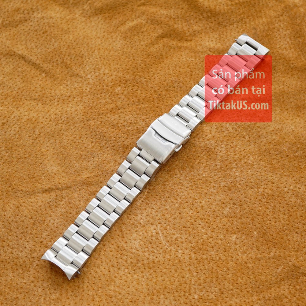 Dây Oyster cho Orient Mako 3 Kamatsu kính sapphire thép không gỉ end link đặc khóa gài 2 lớp