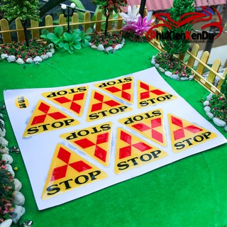 TEM NỔI CHỮ STOP 10 TẤM