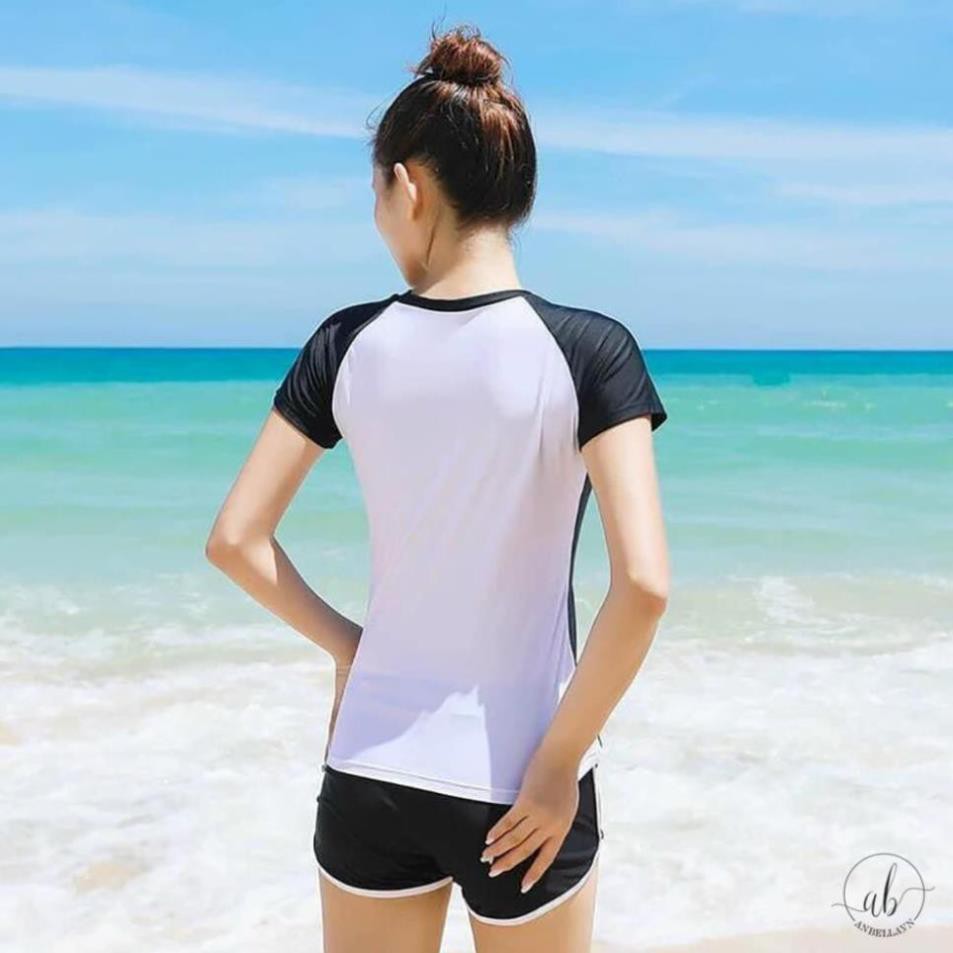 Áo bơi nữ lẻ ngắn tay, áo bơi croptop, áo tập, Mẫu 1-6 (Freesize 40 - 60kg) sexy  ཾ ་ | BigBuy360 - bigbuy360.vn