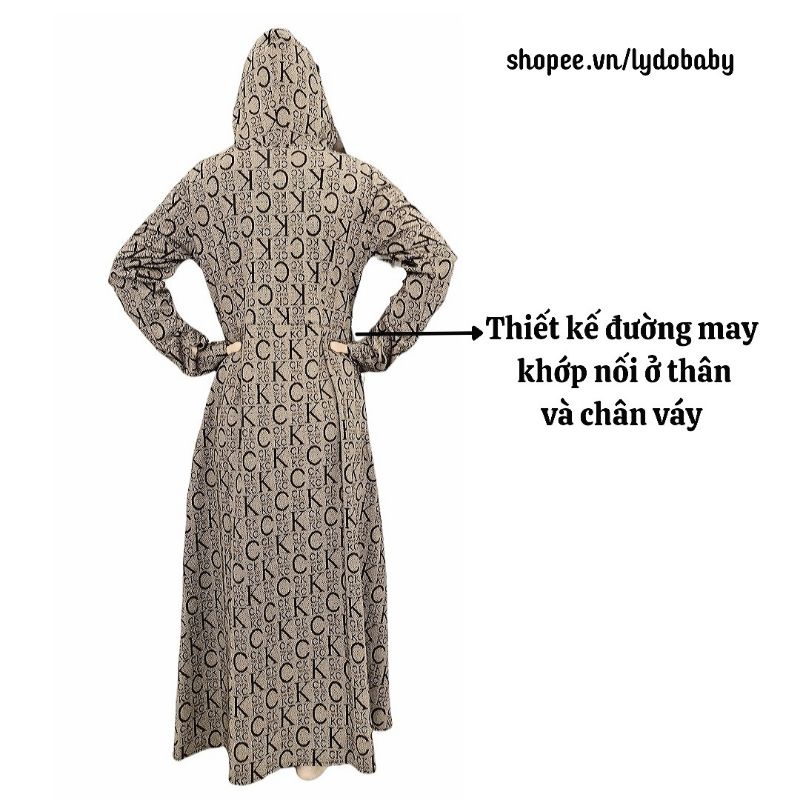 Áo váy chống nắng nữ dáng dài toàn thân umi lạnh 1 lớp 950g dày dặn mềm mát co giãn thoải mái