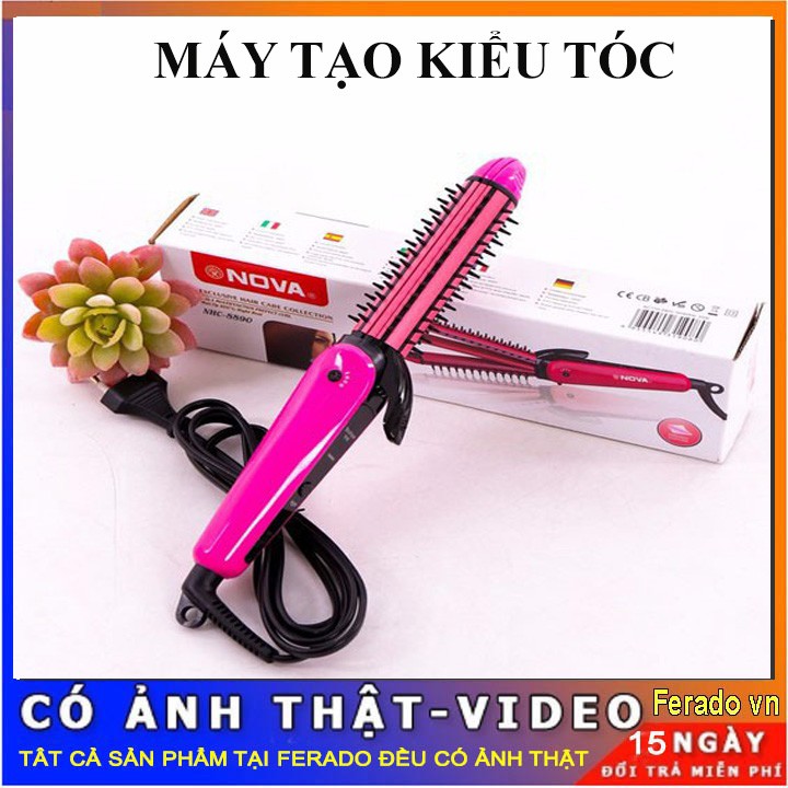 Máy Uốn, Dập Xù, Ép Duỗi Làm Tóc 3 In 1 Nova, Lược Điện